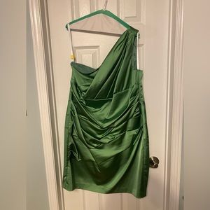 David’s Bridal Stretch Satin One Shoulder Dress 20W